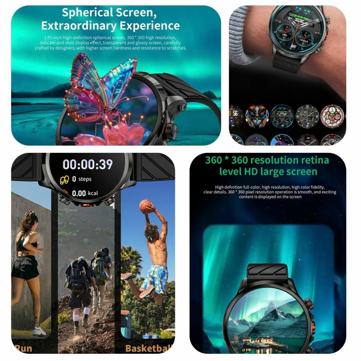 LOKMAT Multifunctional Smart WatchFashionable Digital Watch with 200w Camera,Smart Watch with Multiple Sports Modes for Men & Women