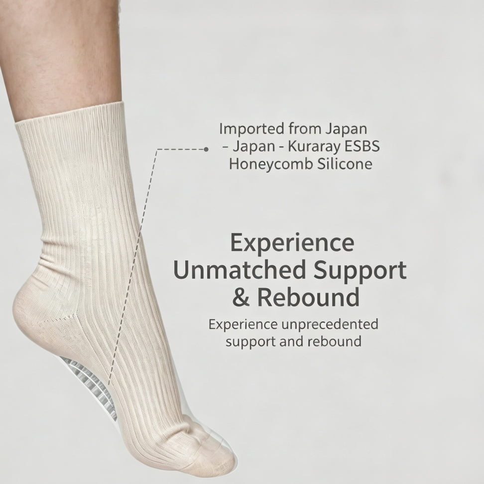 Unisex Long Straight Leg Socks with Arch Support | Reduce Fatigue for Prolonged Standing