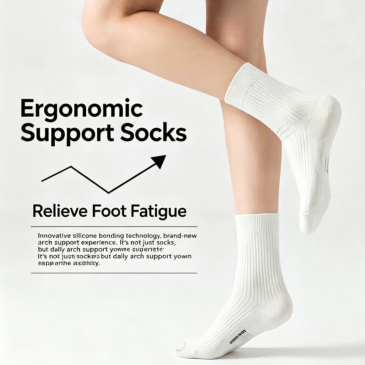 Unisex Long Straight Leg Socks with Arch Support | Reduce Fatigue for Prolonged Standing