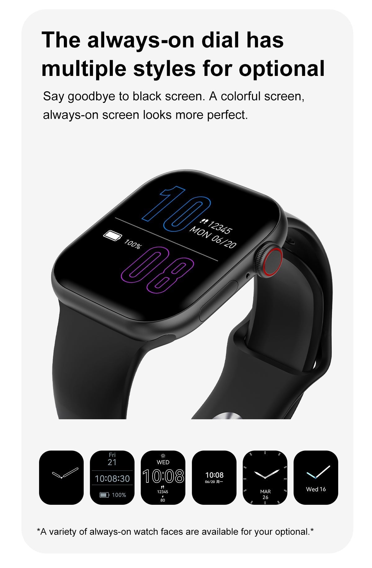 DT Watch 10 ChatGPT 4GB ROM Video Play 46mm Smartwatch 2.06" AMOLED Always-on Display